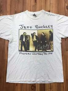 Jeff Buckley Music Tour Basic White T-Shirt, Reprint, Sizes S-5XL - Black - View 6