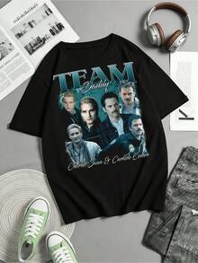 Vintage Charlie Swan And Carlisle Cullen T-Shirt, Unisex T-Shirt From The Twilight Sagas - 黑色 - 查看 1