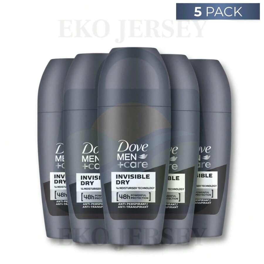 Dove Men+Care Invisible Dry Roll On Deodorant 48h Odor Protection 1.69oz / 50ml Pack Of 5 - Multi Scents - View 1