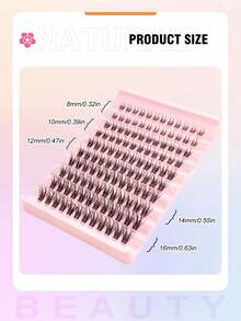 Asiteo 120 Pcs D-Curl New Natural Style False Eyelashes Cluster, Long & Silky, That Is Comfortable And Easy To Wear, And Can Last All Day. Natural Curled Lashes Can Be Paired With Various Styles Of Makeup, A Must-Have For Beginners In Beauty - D - View 4