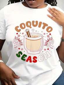 Suave, transpirable y ligera para comodidad durante todo el día. Camiseta blanca de mujer estilo mexicano - COQUITO SWEET & SEAS con estampado de letras en español y maracas, cuello redondo corto, top casual para Navidad, Año Nuevo, atuendos latinos - Lavable a máquina, para usar en todas las estaciones. Cuello redondo clásico con un corte relajado que favorece todas las formas del cuerpo y es fácil de combinar con jeans, shorts y leggings. - Blanco - Ver 1