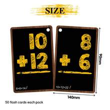 1 pieza Tarjetas de Matemáticas Estilo Pizarra Grande para Niños, Tarjetas de Práctica de Suma, Resta, Multiplicación y División, Ayudas de Enseñanza para el Hogar y el Aula - Multicolor - Ver 4