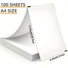 Fomzze 100张A4/Letter尺寸打印纸,折叠式,连续,带易撕线,速干,适用于笔 - 100 sheets - 查看 10
