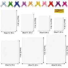 10/30pcs Small/Large Cellophane Bags With Gold Twist Ties, Colorful Bow,Clear Basket Bags OPP Plastic Cellophane Wrap For Gift Display, Christmas, Halloween, Valentine's Day And Birthday Party Gift Bag - View 2
