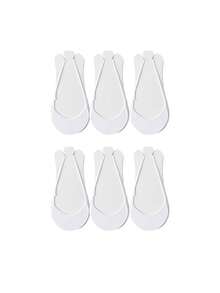 3/5 pares de calcetines cortos antideslizantes para mujer, calcetines ultra finos sin forro, calcetines invisibles transpirables para tacones altos - Multicolor - Ver 8