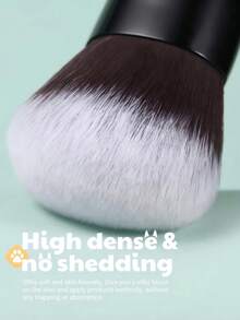 docolor 可爱动物脸部化妆刷 便携式粉底刷 散粉刷 腮红刷 修容刷 高光扇形刷 化妆工具 - 白色 - 查看 5