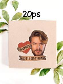 20/40張客製化生日照片貼紙/趣味照片貼紙/生日派對禮物與裝飾/水壺貼紙/返校貼紙/派對用品/生日派對貼紙/贊助貼紙/水壺貼紙/筆電水壺貼紙/30歲生日客製化照片貼紙/派對禮物/生日禮物/可客製化貼紙/趣味派對禮物貼紙/生日派對用品/生日裝飾貼紙 - 全部可根據生日完全客製化 - 彩色 - 查看 11