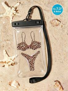 New Leopard Print Bikini Pattern Waterproof Phone Pouch,Waterproof Mobile Phone Case, Summer Outdoor Sports Waterproof Bag, Rafting Diving Swimming Waterproof Bag, Universal Pvc Waterproof Bag Mobile Phone Protective Cover - Multicolor - View 4