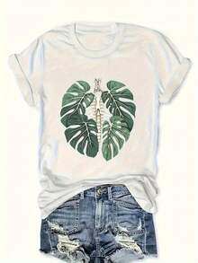 Women's San Francisco Print T-Shirt, Casual Short Sleeve Top For Women, Comfortable Fit, Matching Sister Sets, Outdoor Travel Essential, Women's T-Shirt, Spring/Summer T-Shirt. - 白色 - 查看 7