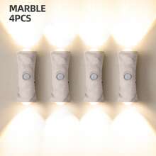1/2/4pcs Dimmable Magnetic LED Night Light, Infrared Sensor + USB Rechargeable Wall Lamp, Smart LED Sensor Wall Light, 3-Color Dimmable, Wireless LED Wall Lamp Suitable For Stairs, Bedroom, Hallway, Kitchen, Cabinet, Yard, Room Decor, Bedroom Decor, Home Decor, Christmas, Halloween Decoration - Multicolor - View 26