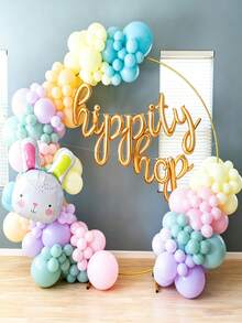 117er Set Pastell-Regenbogen-Ballonbogen-Girlande, Macaron-farbene Ballons in Blau, Lila, Grün und Gelb, DIY-Bogen-Girlanden-Set für Geburtstags-, Babyparty-, Hochzeits-, Gender-Reveal- und Jahrestags-Dekorationen - Übersicht 2