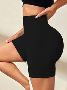 SET OF 3 SEAMLESS RIBBED SHORTS – HIGH COMPRESSION - 黑/藍/白 - 查看 5
