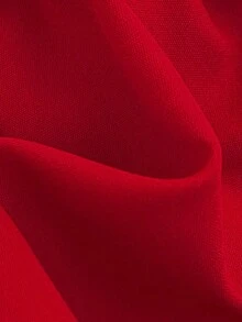 Top sin espalda con cuello de halter y rayas de strass para mujer - Rojo - Ver 5