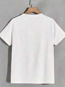 Women's Oversized T-Shirt With Retro Graphic Print, Religious Phrase "Praise The Lord", Casual Daily Wear, Soft Jersey Fabric, Loose Fit, True To Size. Suitable For Spring, Summer And Autumn - 白色 - 查看 4