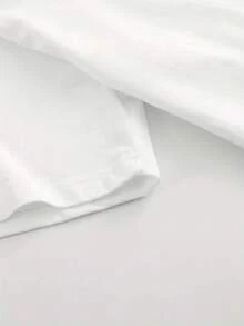 1 Women's Pure Cotton T-Shirt With Letter And Anime Print, Simple Design, Comfortable And Breathable, Suitable For Daily Casual Wear, Showing A Natural And Elegant Style, Must-Have For Summer Parties, Local Shipping, 180g 100% Cotton. - 白色 - 查看 4