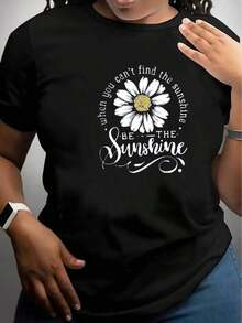 1 Piece Of Women's Casual Short-Sleeved T-Shirt, 100% Heavy Cotton - Comfortable Round Neck, Soft And Pretty Top, Comfortable Cotton T-Shirt, 180g 100% Cotton. - 黑色 - 查看 4