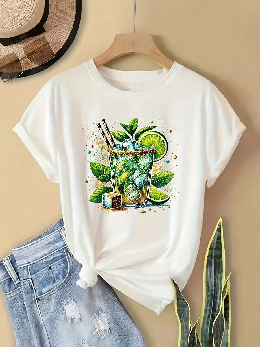 Women's Short Sleeve T-Shirt - [White] - View 1