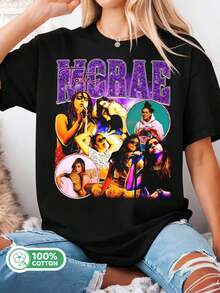 /Tate McRae Retro 90s Bootleg Tee, Pop Singer Homage Graphic T-Shirt - Black - View 6