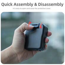 Estuche protector portátil para Osmo Nano, negro, de material plástico, protege el lente y la pantalla del Nano, con cordón ajustable | Protección integral de 2 en 1 | Montaje y desmontaje rápidos | Con 2 almohadillas suaves incorporadas | Compacto, portátil y de fácil almacenamiento | Accesorios fotográficos esenciales para viajes de vacaciones - Ver 9