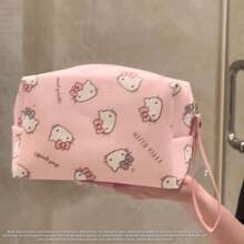SANRIO 1pc/2pcs Cosmetic Storage Bag, Large Capacity Canvas Zipper Tote/Toiletry Bag. Lightweight And Portable, Ideal For Vacation And Bathroom Storage. Essential For Travel, Suitable For Beach Vacation And Carry-On Luggage - Multicolor - View 13