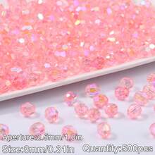 100-500pcs Acrylic Shiny Faceted Corner Beads - DIY Handmade Beading, Suitable For Jewelry Making, Handicrafts, Translucent Material - Faceted Beads - View 38