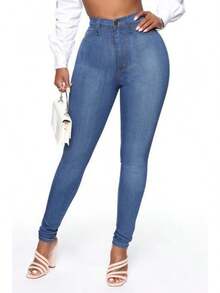 Women's Slimming Stretch Denim Jeans - 灰色 - 查看 3