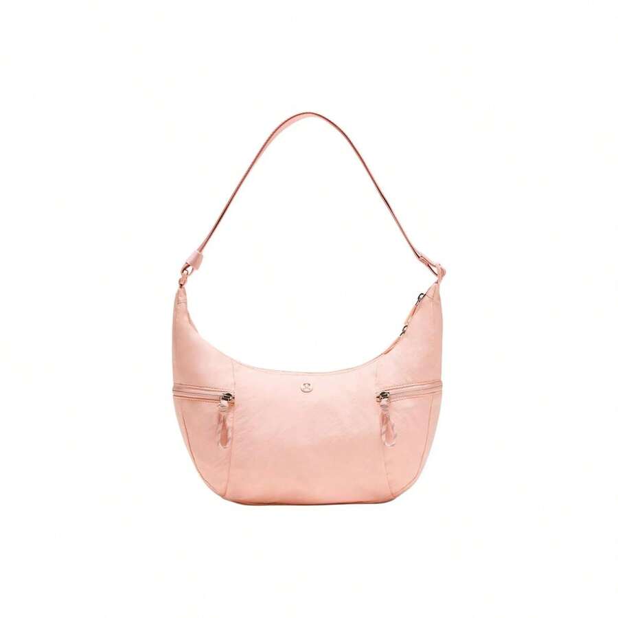 Lululemon Slouchy Sling 6L Simple Casual Versatile R Ecycled Nylon Crossbody/Shoulder Bag, Regular Style, Unisex, Couple Style, Light Pink - LU9CACS-056852 - View 1