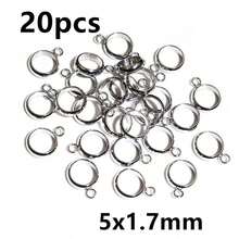 20 piezas de anillos de aro de color dorado de acero inoxidable, conectores circulares para hacer joyas DIY, accesorios para pulseras y collares - fianzas - View 9