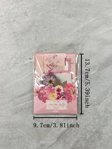 100pcs/Pack Vintage Plant & Floral Mixed Material Scrapbooking Stickers, Multifunctional DIY Decorative Stationery - Dried Flower Post Office - View 2
