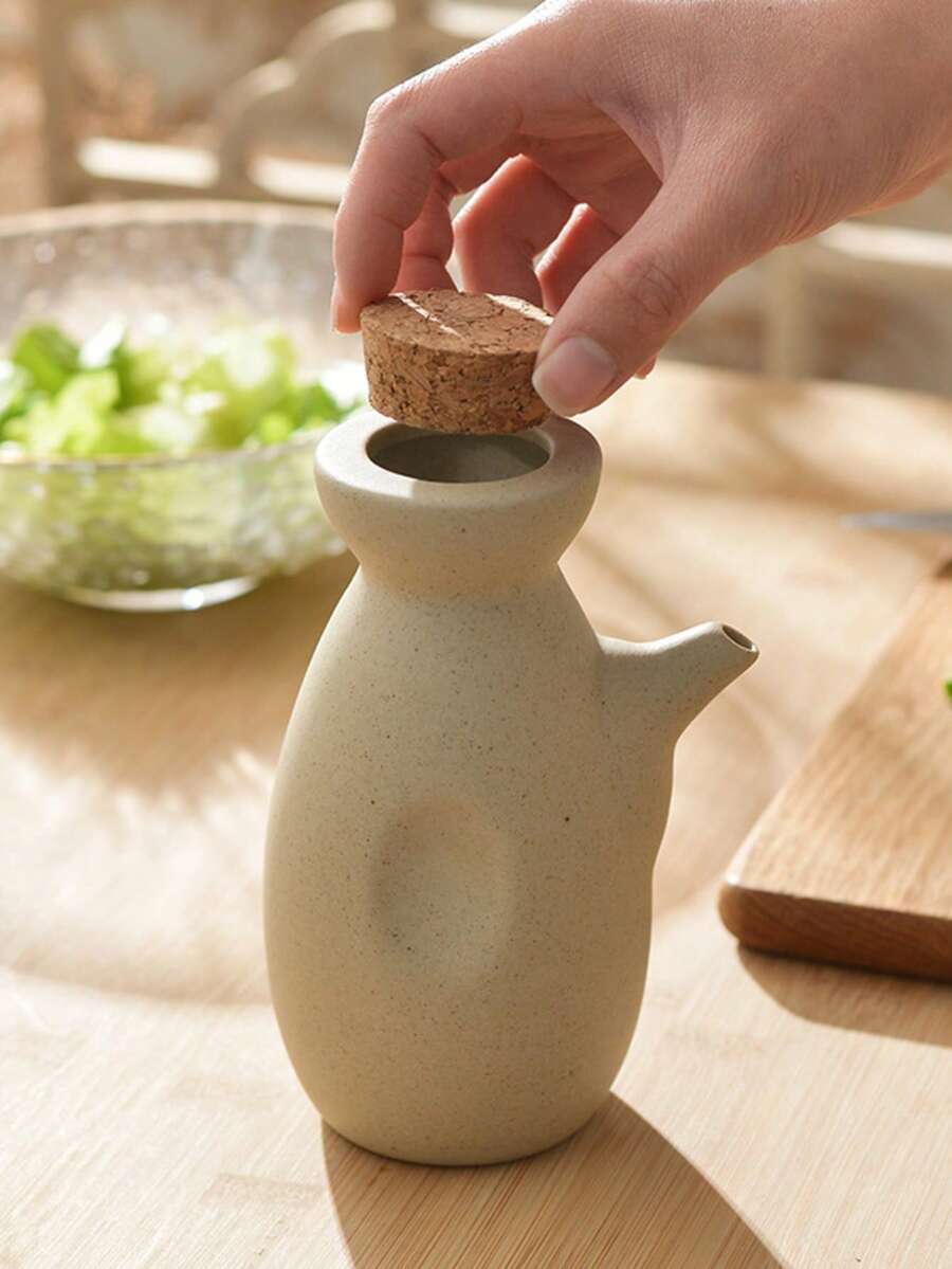 1個陶瓷油壺,餐廳/客廳/廚房儲物罐,密封罐,食品儲存容器,調味料罐,適用於戶外、婚禮、派對、生日禮物 - 查看 1