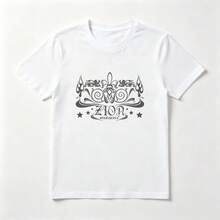 Escudo Real Playera de Algodón 100% Blanca con Estrellas - Blanco - Ver 1