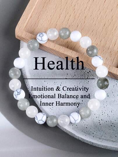 Bohemia Beaded Perception Bracelet,Labradorite/Larvikite Against Negative Energies, Stress And Fatigue, Emotional Balance, Health Energy Healing Jewelry Gifts For Women Men