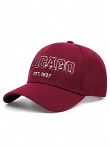 2026 簡約時尚新款硬頂棒球帽 CHICAGO 刺繡嘻哈滑板帽 戶外日常通勤裝飾遮陽帽 中性款 - CHICAGO 硬頂 - 查看 11