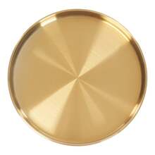 Gold Round Serving Trays Set Of 6,201 Stainless Steel Polished Brushed Finish,Raised Rolled Edge Flat Base Design,Stackable Dishwasher Secure Multipurpose Tray For Food Jewelry Cosmetic Home Bar Decor - View 7