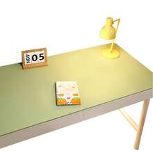 1pc Square Single-Sided Leather Student Desk Mat, Solid Color Minimalist Style, Waterproof And Easy To Clean, Multipurpose For Writing Desk, Student Desk, Office Desk, Tablecloth - Green - View 1