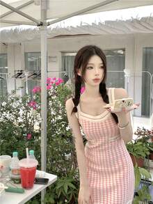 Women Short Dresses - Pink - View 5