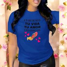 2026 New Cotton Shirt - NEW Shirt Blouse - To You Who Gave Me Your Life, Your Love, And Your Spankings For Mother's Day - Vintage Street Style Unisex Loose Cotton Short Sleeve Crew Neck Shirt - 藍色的 - 查看 1