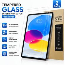 ZYONS 适用于 iPad 第 11 代/A16 2025 的 2 片装高清钢化玻璃屏幕保护膜，支持面容 ID 和 Apple Pencil，防刮花，高清晰度，防指纹，易于安装，防爆裂，无气泡，适合作为生日、家庭、朋友礼物，平板电脑屏幕保护膜，平板电脑配件，防水，防震，防摔，全覆盖，适用于 iPad Air 11 英寸（M5/M4/M3/M2）2026/2025/2024、11 英寸、13 英寸、iPad mini 第 10 代、第 9 代、第 8 代、12.9 英寸、13 英寸。 - 無色 - 查看 23