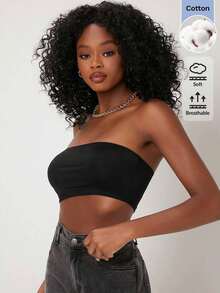 BASICS Top corto tubo sólido - Negro 3 - Ver 4