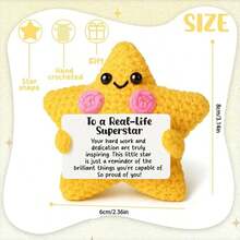 1pc Crochet Star Design To Recognize Their Unrelenting Effort And Dedication. This Is A Unique Way To Express Your Pride In Their Outstanding Achievements To Your Friends, Students Or Colleagues. - Multicolor - View 2