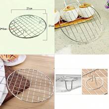 Durable Hornear barbacoa redondo de acero inoxidable rack vaporera de alimentos de multiuso Wire//Baking/vapor rack de cocción/Stand con patas - como en la imagen - Ver 1