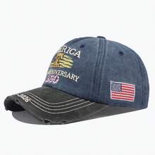 New AMERICA250th Letter Embroidered 250th Anniversary Memorial Cap, Unisex Baseball Hat Suitable For Outdoor, Travel, Sports, Adjustable Size - Bell - View 2