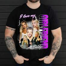 I Love My Girlfriend Custom Bootleg PNG, Your Picture Cute Girlfriend Shirt Design, Personalized Boyfriend Birthday Gift Design - Black - View 6