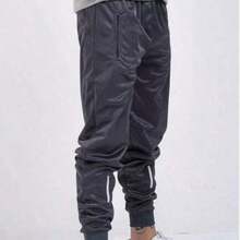 Kit Of 3 Men's Jogger Pants For Gyms With Reflective Logo (Black, White, Gray) - An Ash - View 1