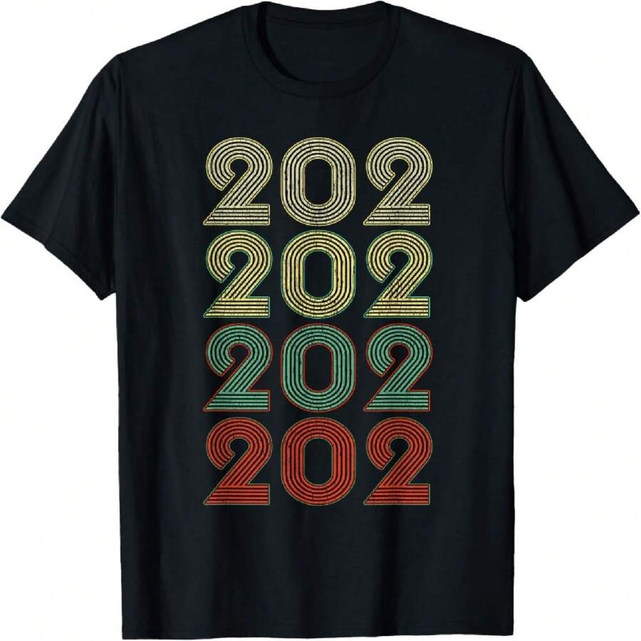 Vintage Washington DC Tshirt Retro 80's Style 202 Area Code T-Shirt - Hitam - View 1