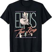 Elviss Presleys camiseta vintage - ajuste clásico, cuello tripulación, manga corta - Negro - Ver 1