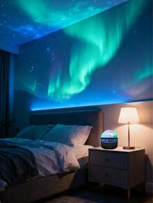 LED Northern Lights Projector, RGB Atmosphere Lamp, Bedroom LED Projection Light With Multi-Color Remote Control, Suitable For Room Decor, Christmas, Valentine's Day, Camping, Wedding - Multi-color light - View 8