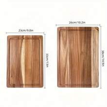 Reversible Wooden Cutting Board, Suitable For Kitchen Use, With Juice Groove, Large Durable Charcuterie Board For Meat, Fruit, Meat And Vegetables, Wooden Cutting Board For Vegetables And Cheese - Camel - View 6
