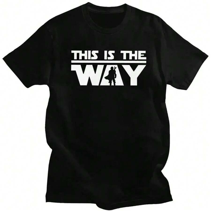 2025Film T Shirt For Women Men Soft Tees M-Mandalorians This Is The Way Tshirt Short Sleeve Urban T-Shirt Merch 70321180g - H2644-đen - Xem 1
