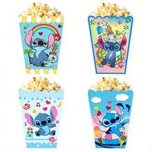 Bộ 12 hộp đựng khoai tây chiên Stitch của Disney, hộp kẹo, hộp quà Lilo & Stitch, quà tặng tiệc tùng, quà sinh nhật, quà lưu niệm. - 12 màu xanh - Xem 6